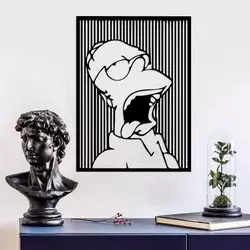 Wallity Zidna dekoracija Simpson 1, 41 x 56 cm, Crna