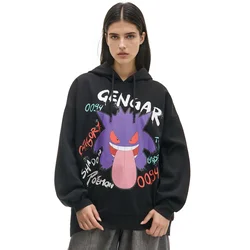 Cropp - Crna dukserica s kapuljačom i printom Pokémon Gengar - CRNO