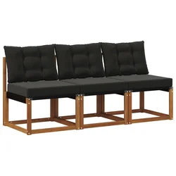 Vidaxl 3 Kos Zunanja srednja sofa