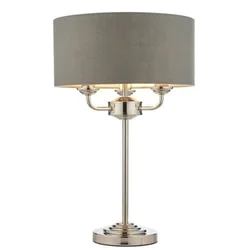 Endon 99149 - Stona lampa HIGHCLERE 3xE14/18W/230V siva/sjajni hrom