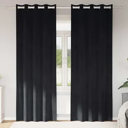 Zavjese za zamračivanje 2 pcs Crna 140 x 260 cm Baršun
