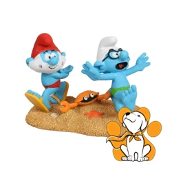 Duvo+ Dekoracija Za Akvarijum Smurfs Beach Papa and Brainy, 11.5 x 6.8 x 8cm