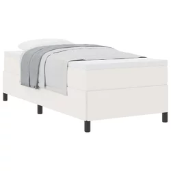 Krevet s opruga kutije Krem 100 x 200 cm Kordura tekstil