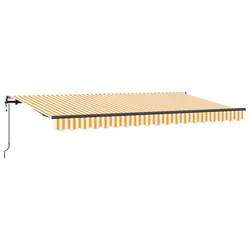 Vidaxl Retraktilna tenda Rumena 400 x 200 cm blago