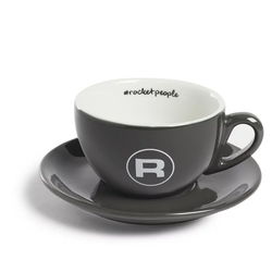 Rocket Skodelica za espresso s podstavkom rocketpeople 210 ml temno siva