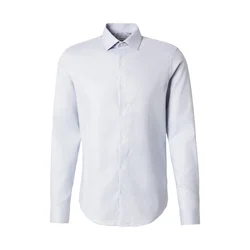 Calvin Klein Srajca  pastelno modra / temno siva