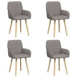 Trpezarijske stolice 4 pcs Tkanina Sivosmeđa
