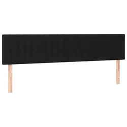 Vidaxl Posteljno vzglavje črna 160x5x78/88 cm blago