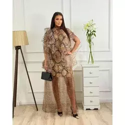 Squareonline Ženska haljina Savanna Elegance, Bež