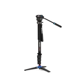 Benro A38FDS2PRO Alu Monopod Kit - Flip Leg Locks, S2PRO Head, 3 Leg Base