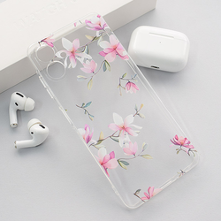 Maska za Samsung A06/ A065F Nanobit Print Pink Mangolia Flowers