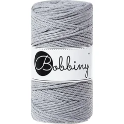 Bobbiny 3PLY Macrame Rope 3 mm 100 m Silver Vrvica
