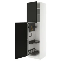METOD Visoki element-ostava, bela/Lerhyttan crno bajcovano, 60x60x220 cm
