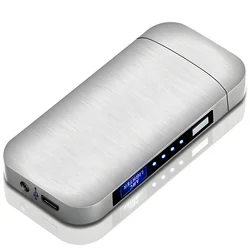 Električni upaljač s USB punjenjem TO-25708 - Srebrna KP25708