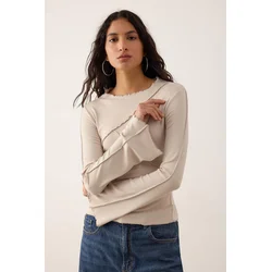 Trendyol Milla ženska bluza Twoaw25Bz00244, kamen