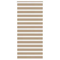 Zebra zavjesa Pješčano smeđa 105x200 cm Širina tkanine 100,9 cm Poliester