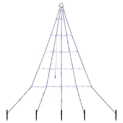 LED Božićno drvce s zemljanim klinovima Plava 182 cm Metal