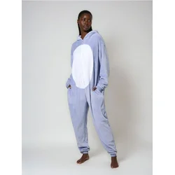 Sinsay - Polar pidžama onesie s kapuljačom i 3D ušima Stitch - bledoplavo