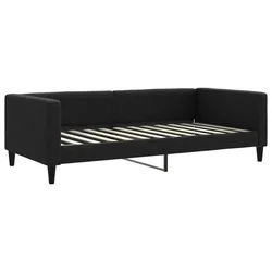 Vidaxl Raztegljiva postelja črna 100x200 cm blago