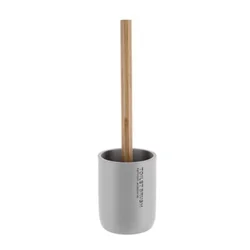 Wc četka poliresin prozirno siva/bambus tandance
