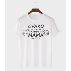 MAFIMI Ženska majica Ovako izgleda najbolja mama, Bela