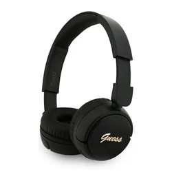 GUESS Bluetooth slusalice Script Metal Logo crne (GUBHV6SCK)
