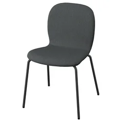 SKALSTA Stolica, Knäbäck tamnosiva/cevasti metal/crnosiva