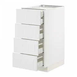 METOD/MAXIMERA Podstav omr 4 lč/2 nzk/3 sre prd, bela/Stensund bela, 40x60 cm