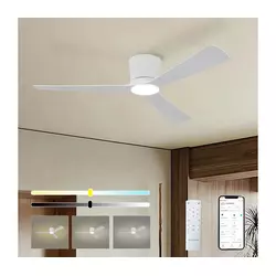 ZEVENTI - LED plafonski ventilator AUREX LED/24W/230V Wi-Fi Tuya bela + daljinski upravljač