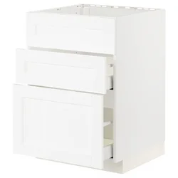 METOD / MAXIMERA Pod.element sudop. i 3front/2fioke, bela Enköping/bela im. drveta, 60x60 cm