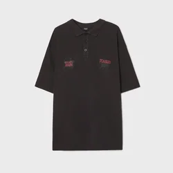 Cropp - Polo majica s printom - CRNO