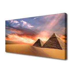 tulup.si Slika na platnu Desert piramide na wall 140x70 cm