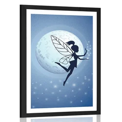 Plakat s paspartujem vila v mesečnem svitu - 30x45 silver