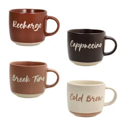 Tognana Set od 4 šolje Cindy Barista, 37 cl, Šareni