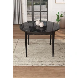 HANAH HOME Trpezarijski sto Tor Black Marble Black