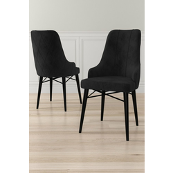HANAH HOME Set 4 stolice Neta Black