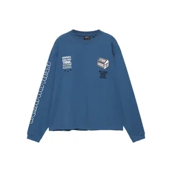 Pull&Bear Majica STWD COMMUNITY PLAYER safir / črna / bela