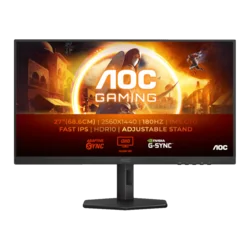 AOC gaming monitor Q27G4XF 27/IPS/2560x1440/180Hz/1ms GtG/HDMI,DP/Gsync,adaptive sync/Pivot,visina/crna