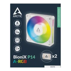 Arctic BioniX P14 A-RGB White - 140mm PWM Ventilator sa ARGB Osvetljenjem – ACFAN00340A