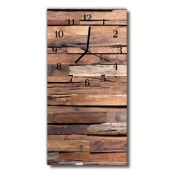tulup.si Steklena navpična ura Klasična rjava lesena les 30x60 cm