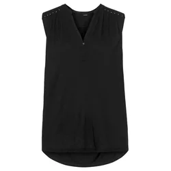 LASCANA Bluza Silver Stud, črna