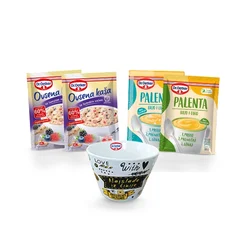 DR.Oetker Paket Ovsena kaša šumsko voće, 2 komada, Palenta, Palenta sir + Činija