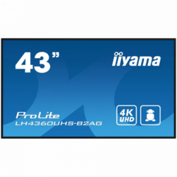 IIYAMA LFD LH4360UHS-B2AG 42.5 VA 3840 x 2160 @60Hz 500 cd/m2 5000:1 8.5ms Android 11 OS, iiSignage2, FailOver, EShare landscape, portrait 3y