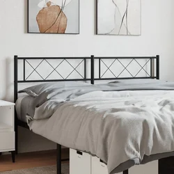 Vidaxl Kovinsko nadomestno vzglavje črno 150 cm