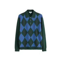 Next Pulover Argyle modra/zelena/rdeča