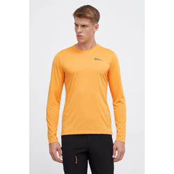 Sportska majica dugih rukava Jack Wolfskin Sky Thermal boja: narančasta, melanž