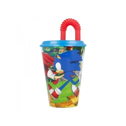 Stor Otroški kozarec s slamico Ježko Sonic – 430 ml, 40530