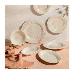 27-delni jedilni servis, bež/porcelan