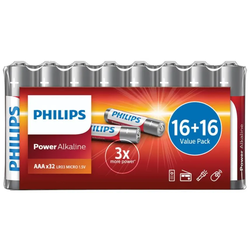 Philips Power Alkaline baterije, AAA, 16+16 Value Pack, 32 kosov