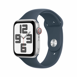 Apple Watch SE OLED 44 mm Digitalno 368 x 448 pikseli Ekran osjetljiv na dodir 4G Srebro Wi-Fi GPS
